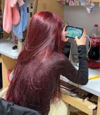 カラー 🍒♡艶髪暖色カラー saaya♡🍒のヘアスタイル