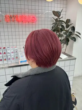 ショート カラー 夕羽夢🍓矢場/ 透明感カラーのヘアスタイル