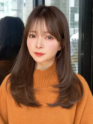 ロング 韓国ヘア🇰🇷／ 艶カラー鈴木萌愛🩶のヘアスタイル