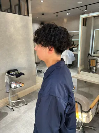 ショート パーマ メンズ 長谷川 湧のヘアスタイル