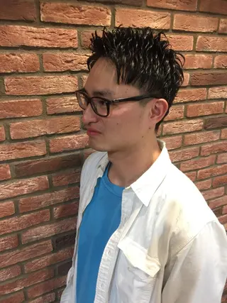 ショート パーマ 赤坂barber 古澤慶一郎【モテ髪】のヘアスタイル