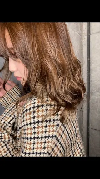 ミディアム 横浜美容室／暖色系 michika🌹のヘアスタイル