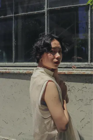 ショート タンバルモリパーマ 礒井メンキのヘアスタイル