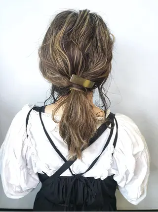 ミディアム カラー メンズヘア特化 崎田 成人のヘアスタイル