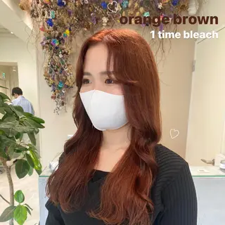 セミロング カラー ブリーチなしWカラー 🎀韓国ヘア/amiのヘアスタイル