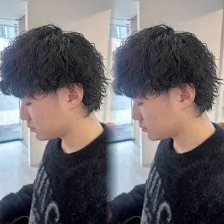 パーマ メンズ 透明感カラー💎✨/ 西中島/KUREAのヘアスタイル