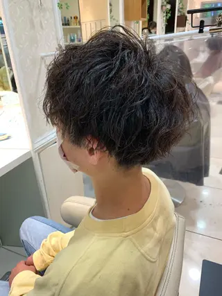 ショート パーマ 毛流れが作れる 縮毛矯正/渡部純生のヘアスタイル