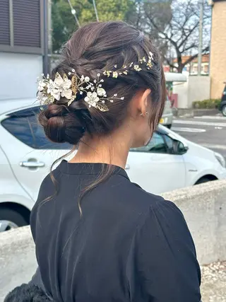 ロング ヘアアレンジ 山之内匠/艶カラー/ ハイトーン/ブリーチのヘアスタイル