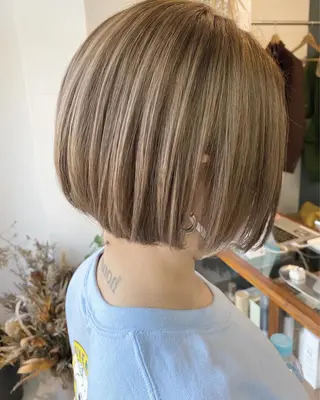 ショート カラー パーマ OVER→三軒茶屋 /縮毛矯正・髪質改善のヘアスタイル