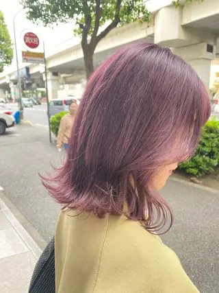 ミディアム 🌈ブリーチ コーンロウ🌈ENOのヘアスタイル