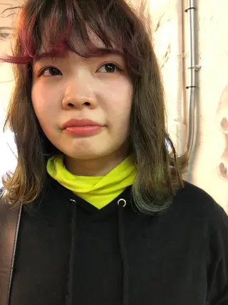 ミディアム カラー ヘアアレンジ NOUN所属・eri kinjoのヘアスタイル