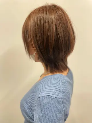 ショート 髪質改善✨透明感カラ ー🌈シエルブルーのヘアスタイル