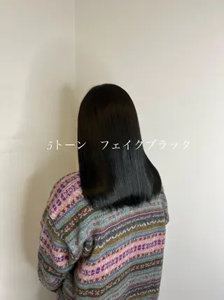 セミロング メンズバレイヤージュ 斉藤春のヘアスタイル