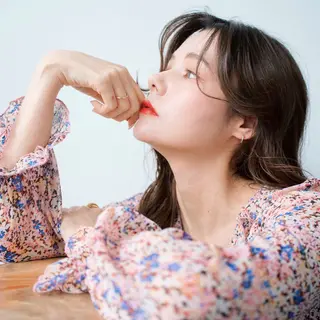 ロング カラー ヘアアレンジ CREAPY所属・日向野 利菜のヘアスタイル