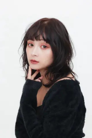 ミディアム カラー HASE/艶カラー/ 髪質改善/縮毛矯正のヘアスタイル