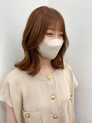 ミディアム カラー 🌼透明感艶カラー オリーブ🌼河村咲のヘアスタイル