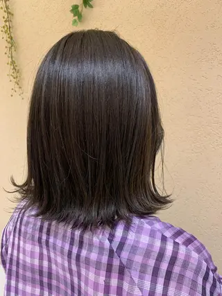 ミディアム カラー シャドールーツ美容師 篠原康太のヘアスタイル