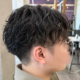 ショート パーマ メンズ いちか🤍 COQU千葉のヘアスタイル