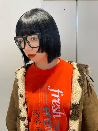 ミディアム 🎀ボブ+ハイトーン シュカ👶🏻のヘアスタイル