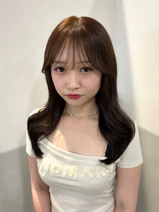 ロング カラー CHAINON×FeM#所属・名駅/sHiHo/透 明感カラー✨🎀/のヘアスタイル