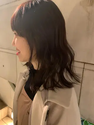 ミディアム カラー ヘアアレンジ まつ毛パーマ🐏 NANAMIのマツエク・マツパデザイン