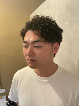パーマ メンズ フリーランスシェアサロンルレイル所属・心斎橋/メンズ /ルレイル/地形真希のヘアスタイル
