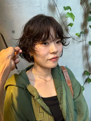 ショート パーマ 似合わせカット /パーマ岡本淳平のヘアスタイル