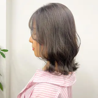 セミロング カラー ヘアアレンジ HIROKO / 透明感暖色カラー🎀のヘアスタイル