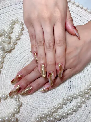 ネイル ネイルサロンAiri 長さ出し·シンプルのネイルデザイン