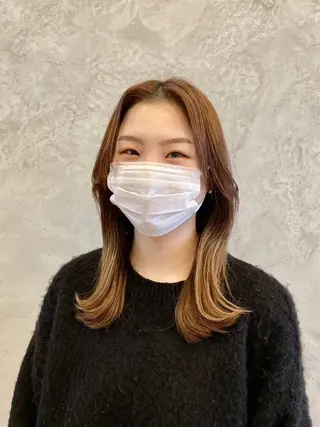 ミディアム ベージュカラー🕊️ 新潟駅/谷口大海のヘアスタイル