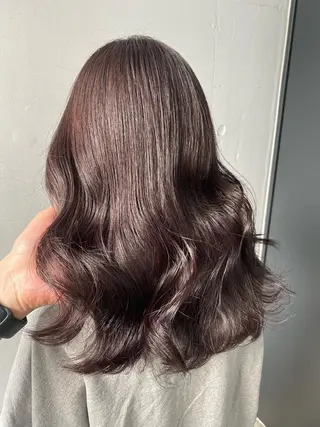 セミロング カラー 髪質改善/レイヤー ストウシンゴのヘアスタイル