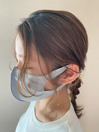 セミロング カラー ヘアアレンジ ショート/髪質改善/ 【きち】のヘアスタイル