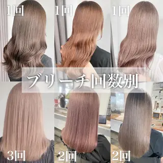 ミディアム カラー ✨艶ブリーチカラー ✨四ノ宮裕己のヘアスタイル