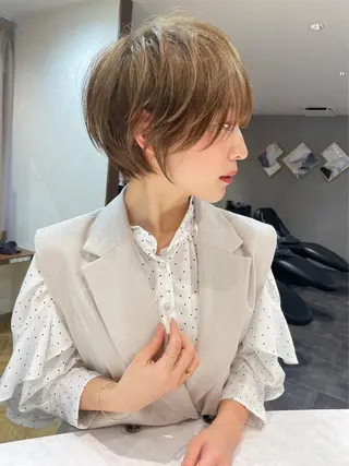 ショート カラー 🎀大川 錬🎀 ブリーチなしWカラーのヘアスタイル
