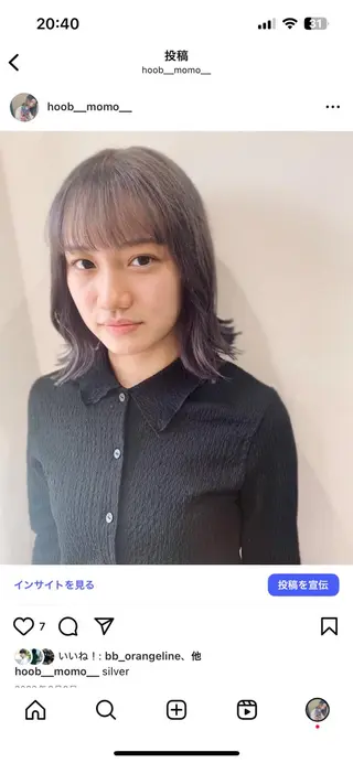 ショート カラー 東村 桃花のヘアスタイル
