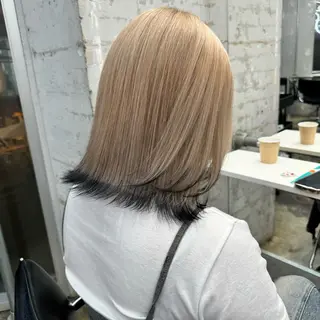 ミディアム カラー ヘアアレンジ 💗💗韓国レイヤー yu-ki💗💗のヘアスタイル