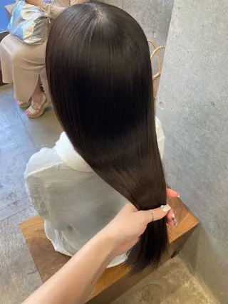 ロング ダメージレスカラー 縮毛MISAKI🦋のヘアスタイル