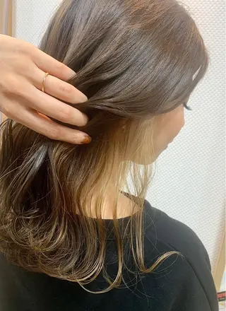 セミロング 韓国カット/透明感 Re.Labo岡本のヘアスタイル