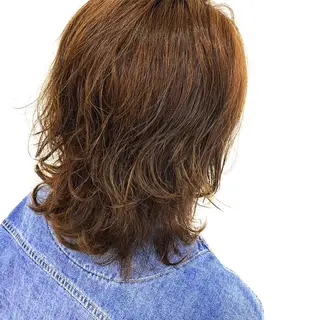 セミロング パーマ 🫧ウルフカット/ 畑中結衣🫧のヘアスタイル