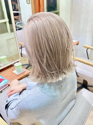 ミディアム カラー ケアブリーチ 髪質改善/池袋のヘアスタイル