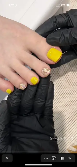 ネイル 長さ出し専門 パーツのネイルデザイン