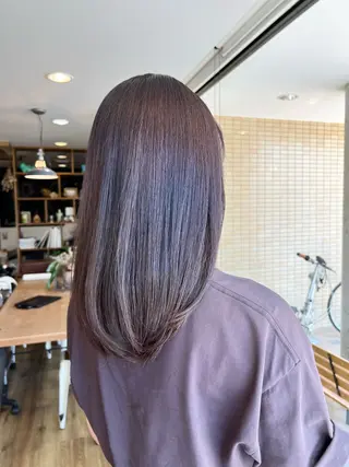 セミロング カラー 堀 望美のヘアスタイル