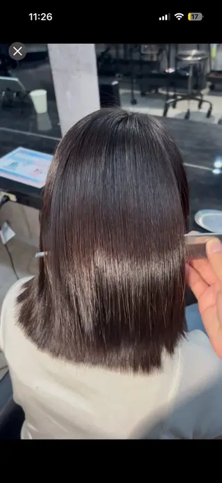 ミディアム 溝渕朋也 /髪質改善ストレートのヘアスタイル