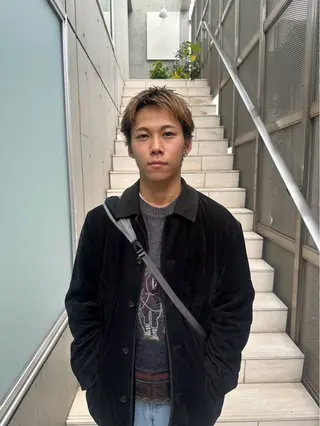 ショート nicoTOKYO 原宿所属・センターパート /メンズ/海野颯生のヘアスタイル