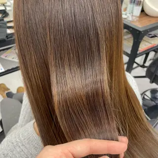 ミディアム カラー パーマ ヘアアレンジ メンズ キッズ ネイル マツエク・マツパ アイブロウ mona/ ストレートスタイル✨のヘアスタイル