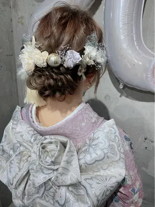 ロング ヘアアレンジ セットサロン      ラフテル所属・大阪/ヘアアレンジ /似合わせset💐のヘアスタイル