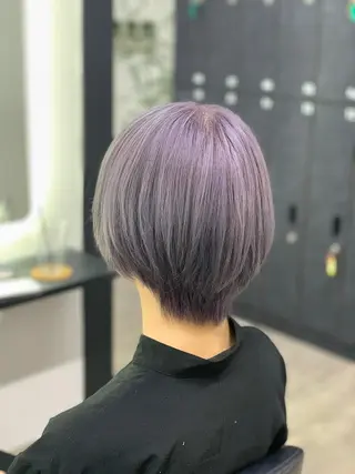 ショート カラー RAIA💎ケア ブリーチ＆パーマ💎のヘアスタイル