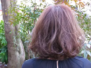 ミディアム ＠kutsu tetsuoのヘアスタイル