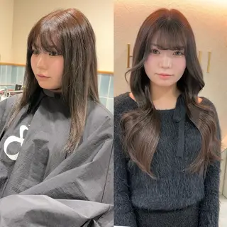 ロング カラー MOE🐈‍⬛🎀 エクステ/ワンホンのヘアスタイル
