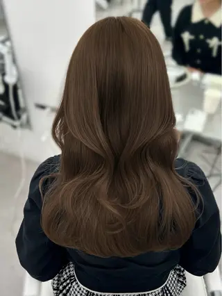 ロング カラー 韓国ヘア/顔周り ヘアセット/加藤優里のヘアスタイル